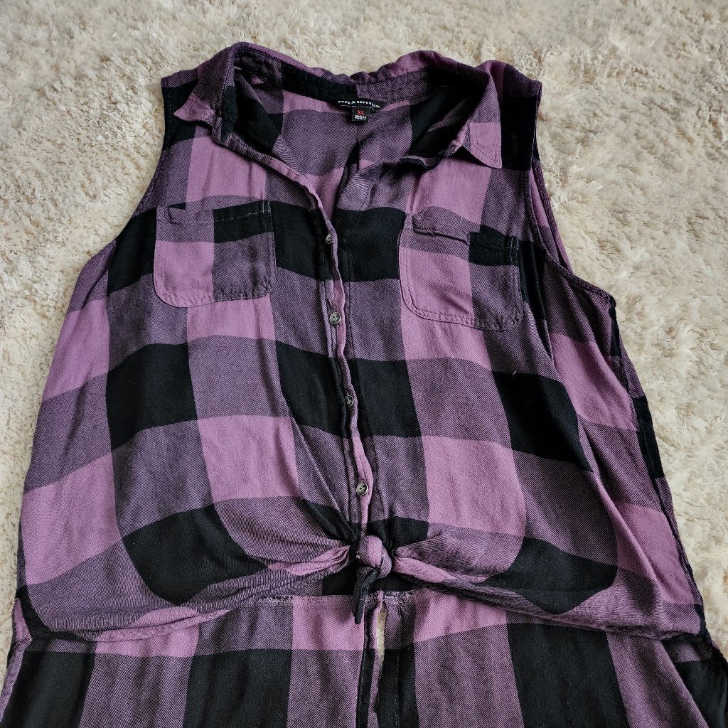 R&R Plaid Sleeveless Rop